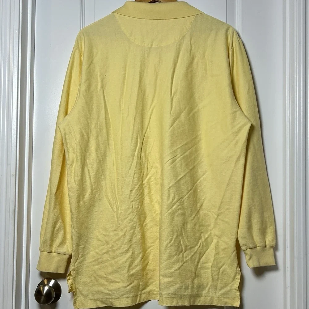 Polo Golf‎ Ralph Lauren 100% Pima Cotton Butter Yellow Long Sleeve Polo Shirt
